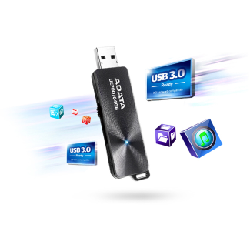 ADATA UE700 lecteur USB flash 64 Go USB Type-A 3.2 Gen 1 (3.1 Gen 1) Noir